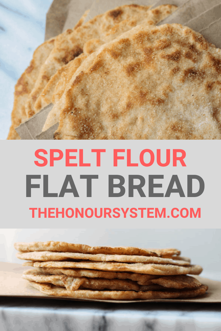 Spelt Flour Flat Bread Pinterest Graphic