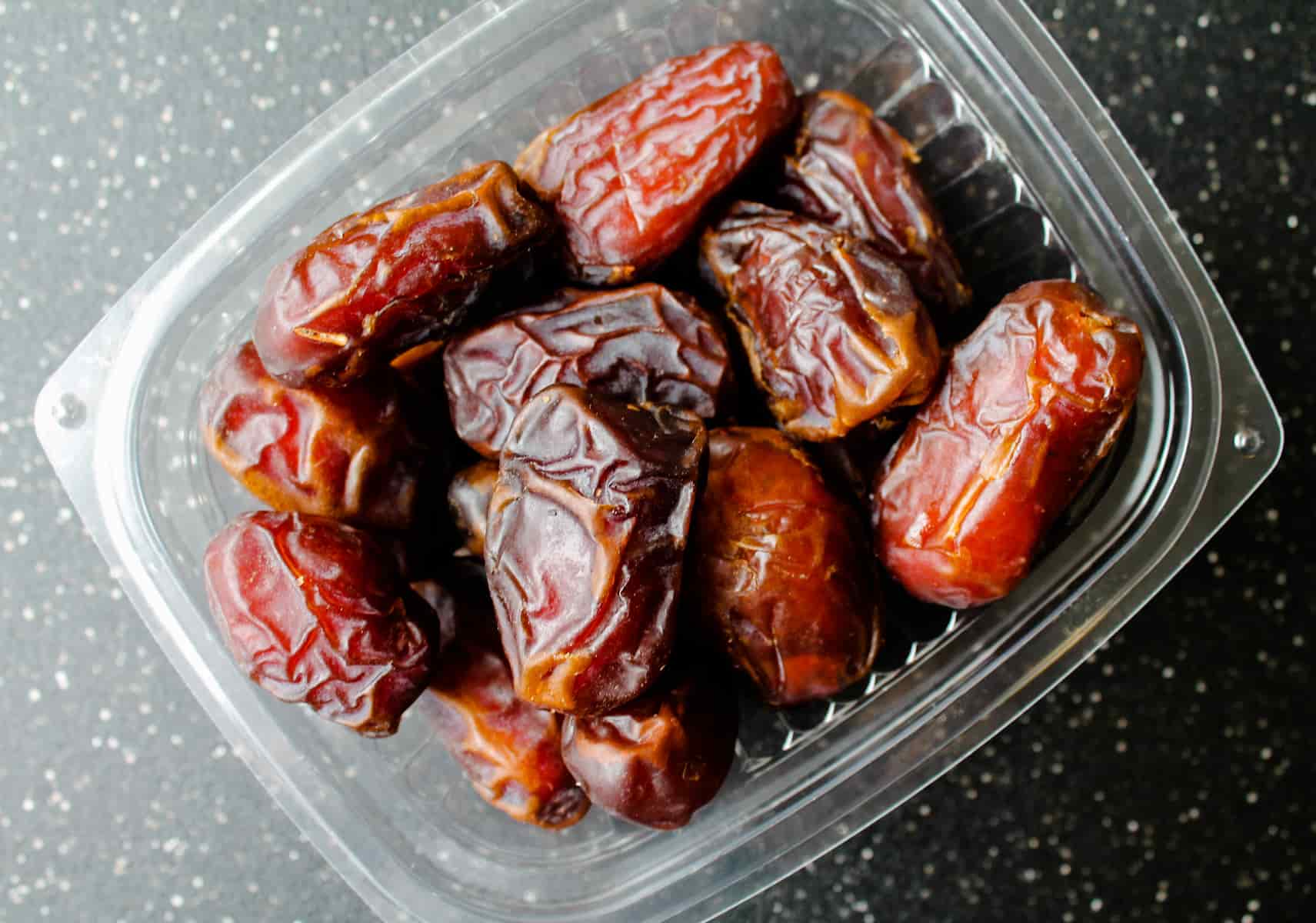 a container of dates.