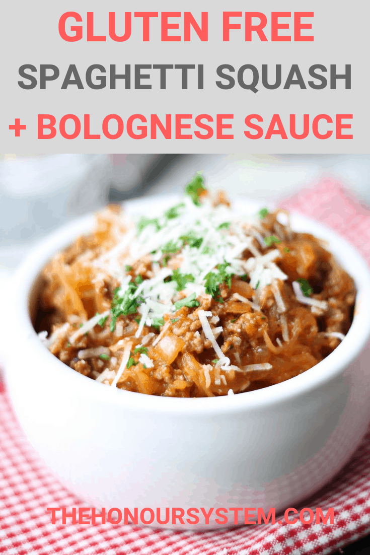 Spaghetti Squash Bolognese - Gluten Free - The Honour System