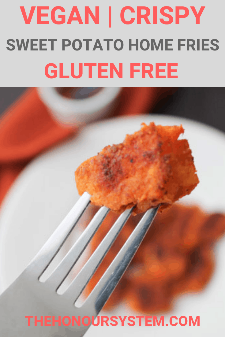 Vegan Sweet Potato Home Fries Recipe Pinterest Graphic