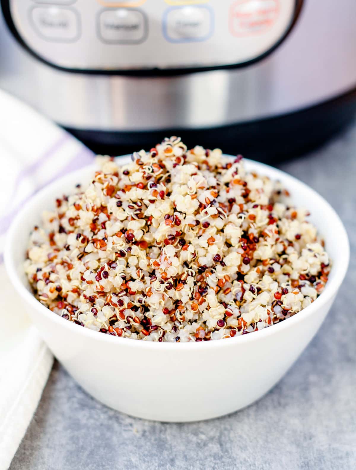 Instant Pot Quinoa in a bowl.