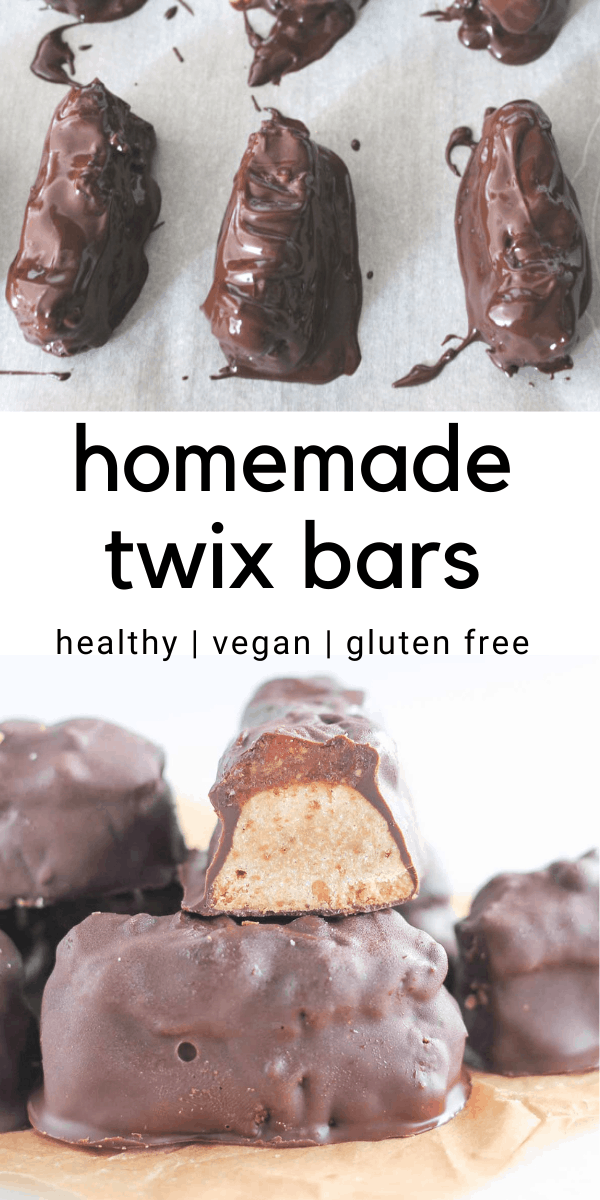 healthy homemade twix bars recipe pinterest image