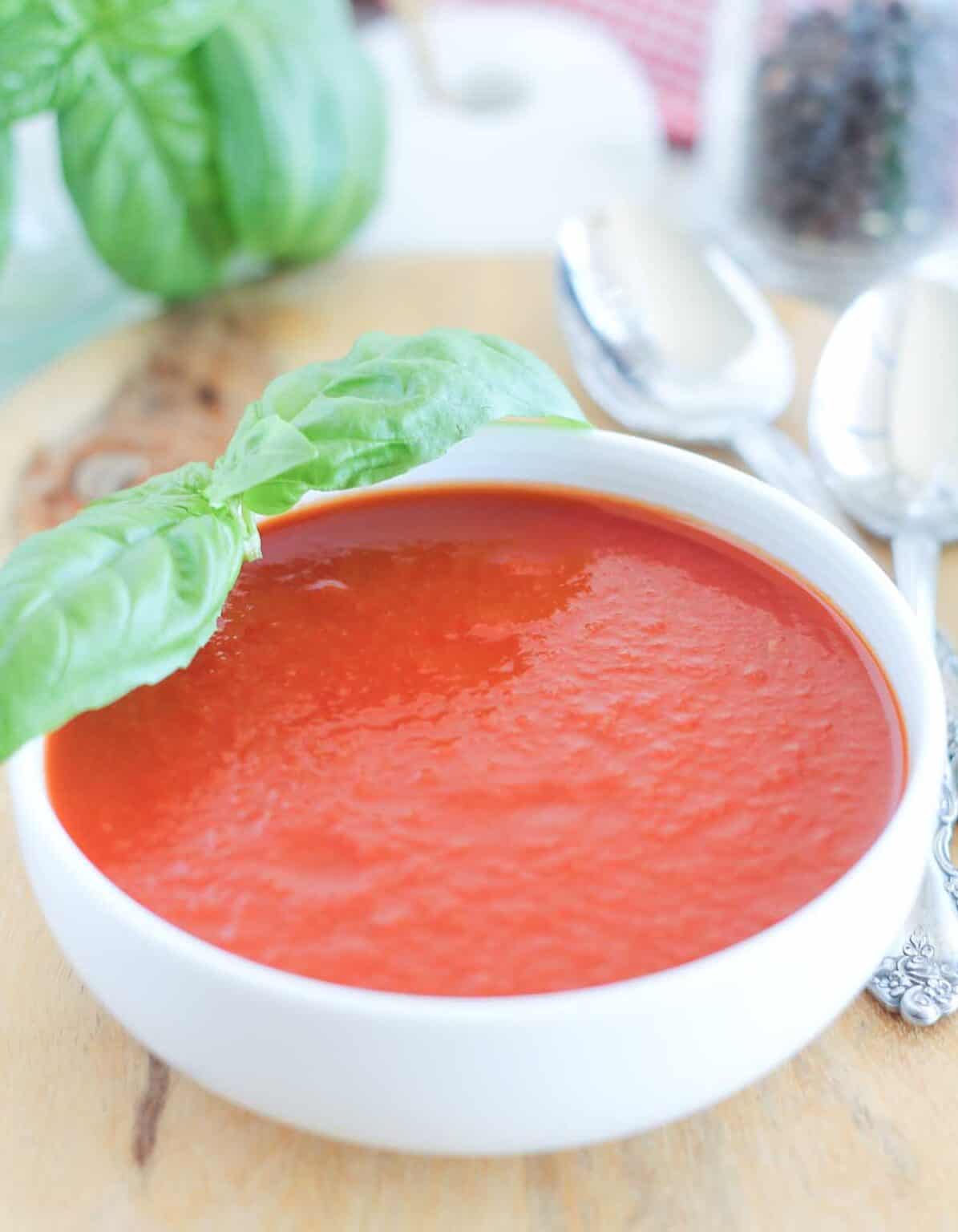 Roasted Tomato Basil Soup - no cream! - The Honour System