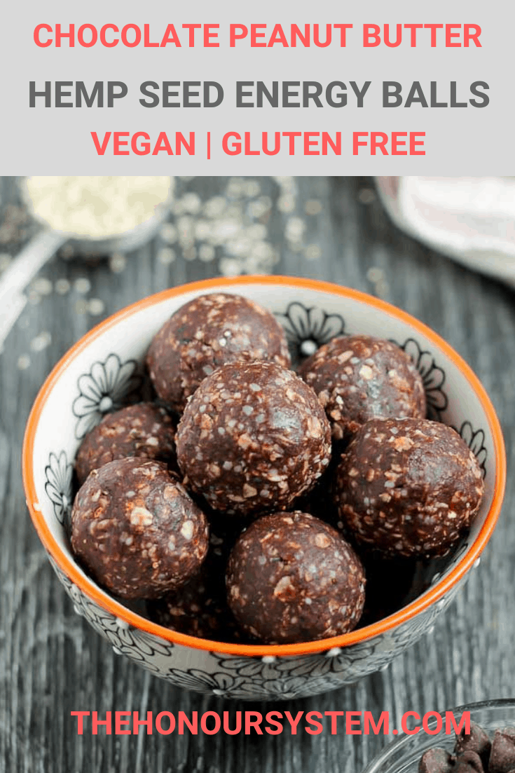 Chocolate Peanut Butter Hemp Seed Balls Vegan Gluten Free Recipe