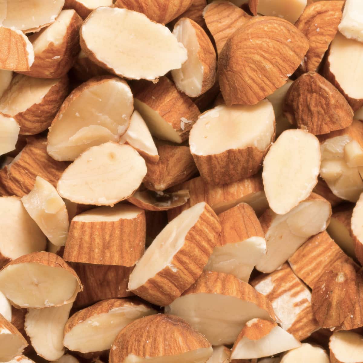 a pile of chopped almonds.