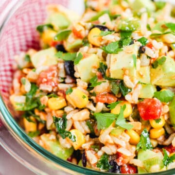 a bowl of cowboy caviar salad