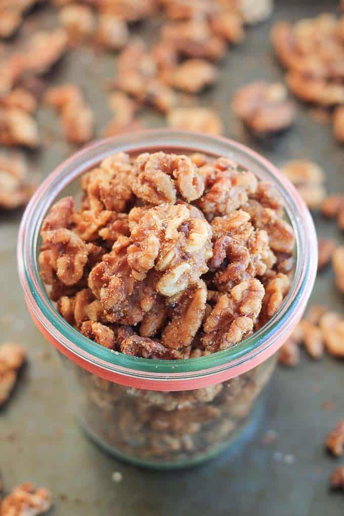 Garlic Onion Spiced Walnuts - Healthy SUGAR FREE snack recipe