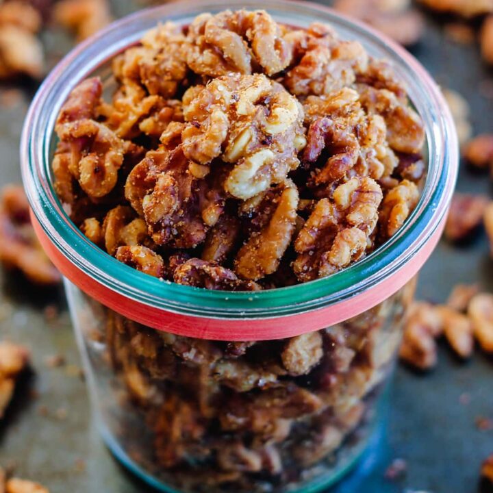 Spiced Walnuts - Easy savory roasted nuts recipe!