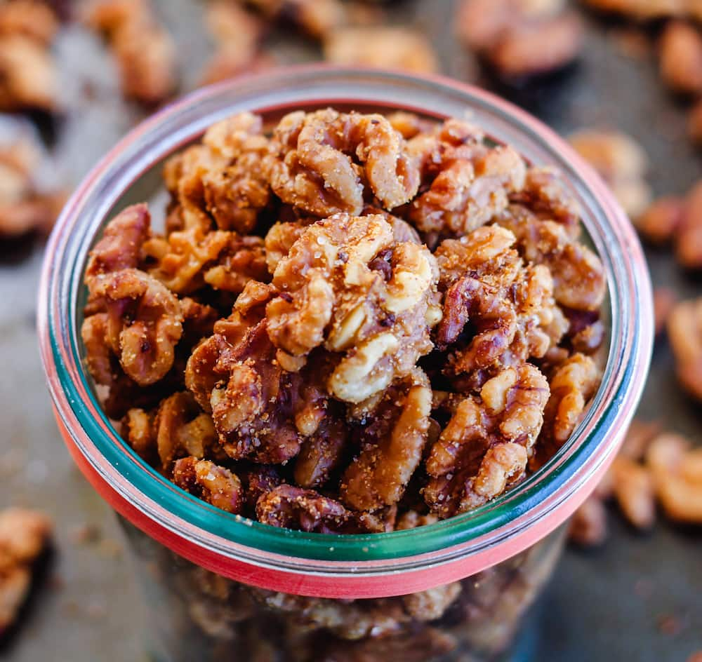 Spiced Walnuts - Easy savory roasted nuts recipe!