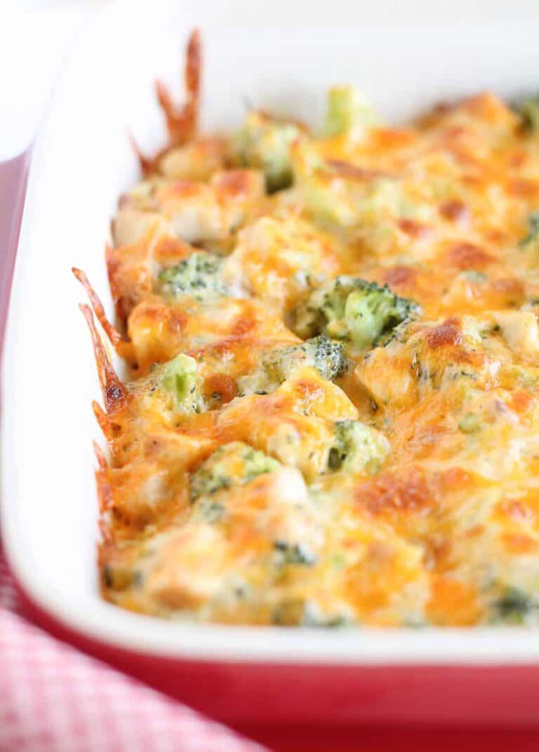 Chicken Broccoli Bake - easy, cheesy casserole! - The Honour System