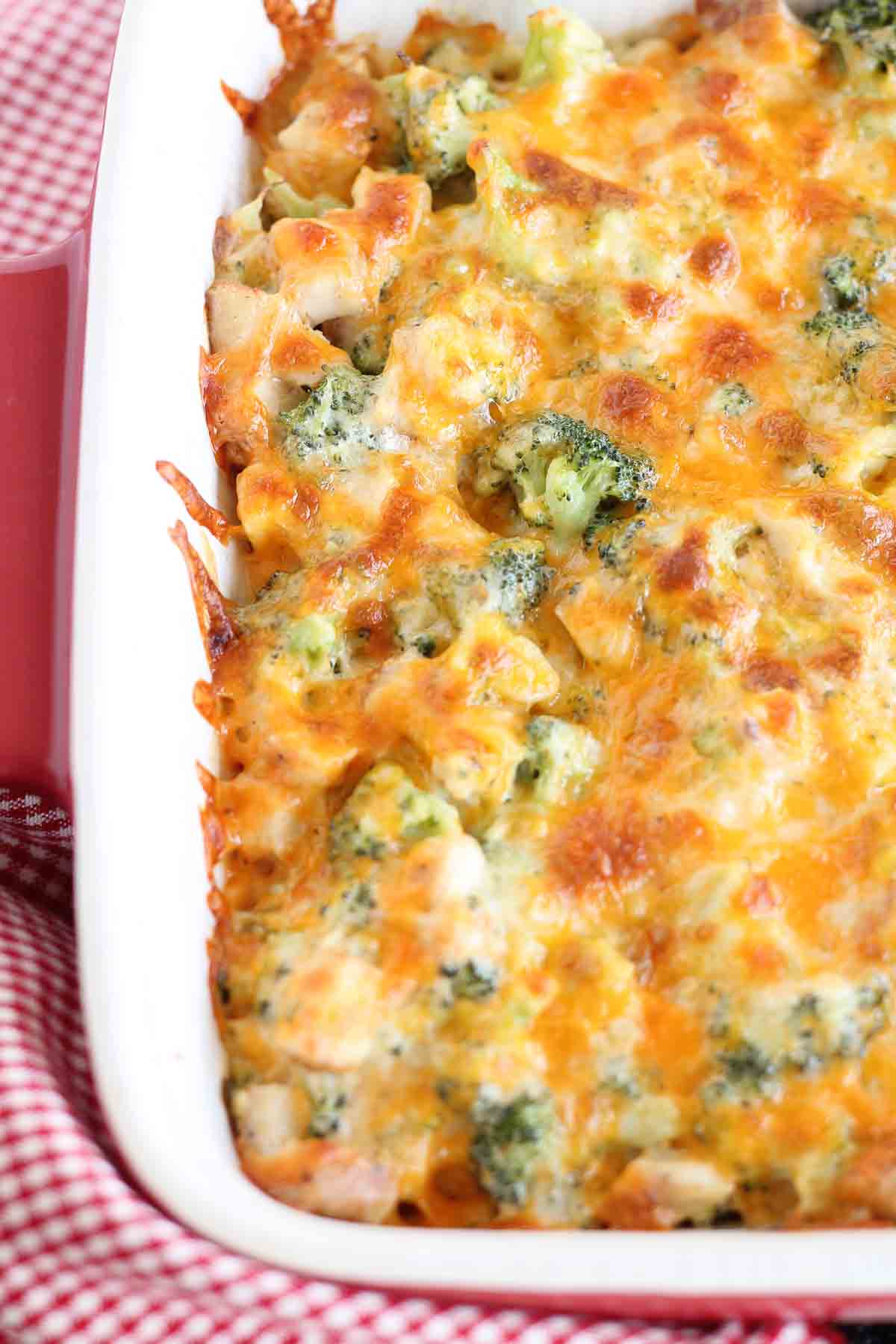 Chicken Broccoli Bake - easy, cheesy casserole! - The Honour System