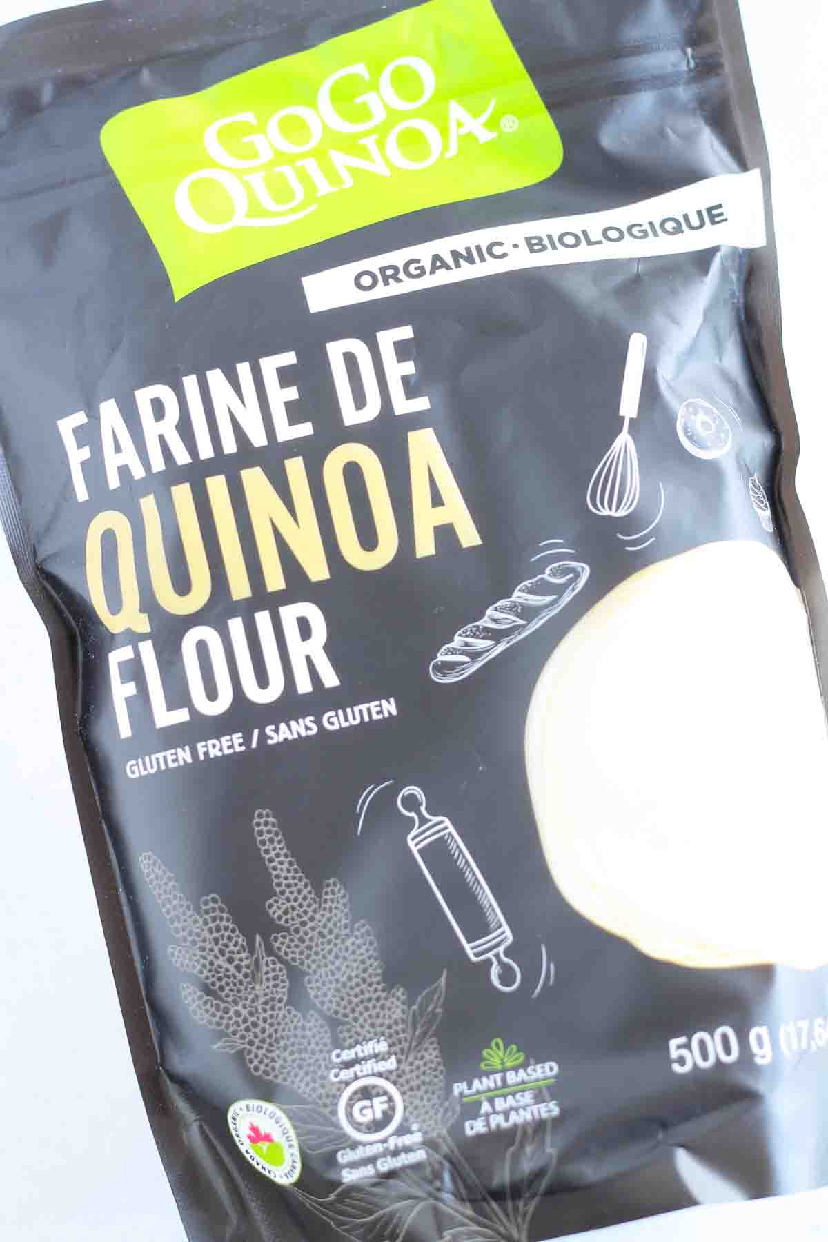 a package of quinoa flour