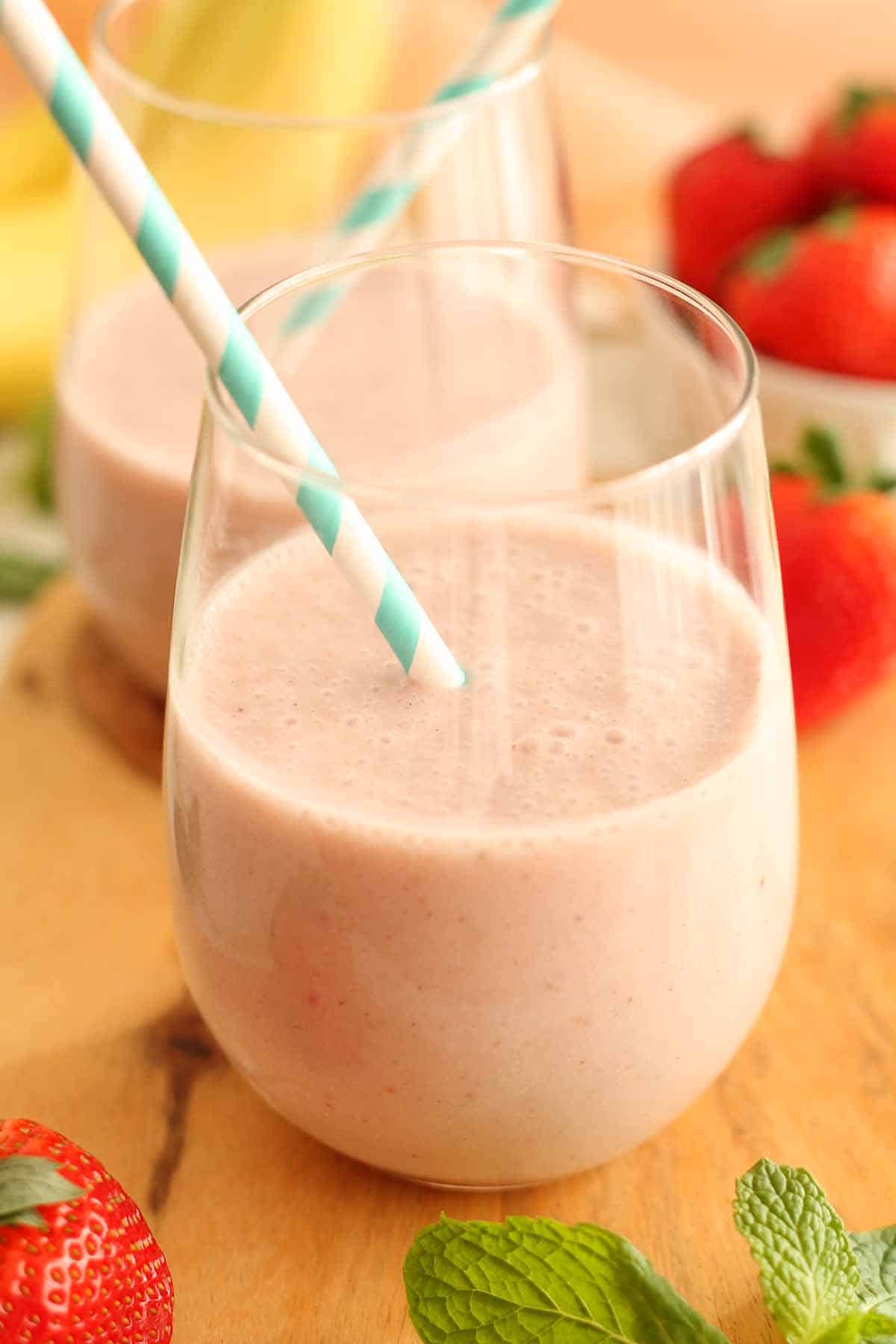 Vegan Strawberry Banana Protein Smoothie The Honour System