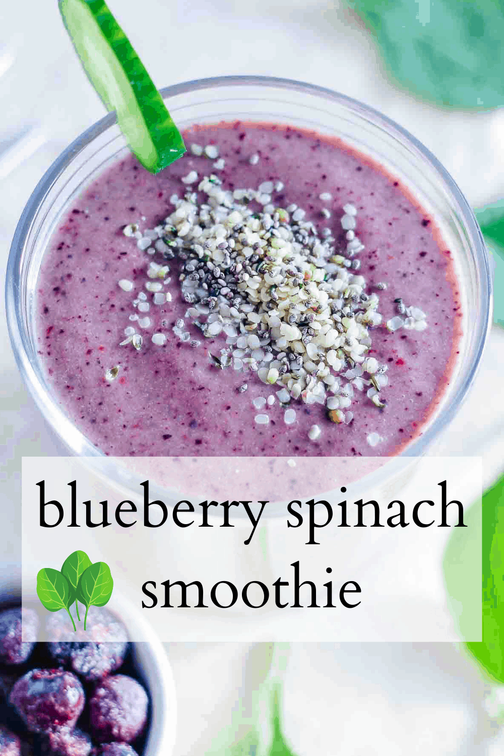 Blueberry Spinach Smoothie - Easy Vegan Recipe - The Honour System