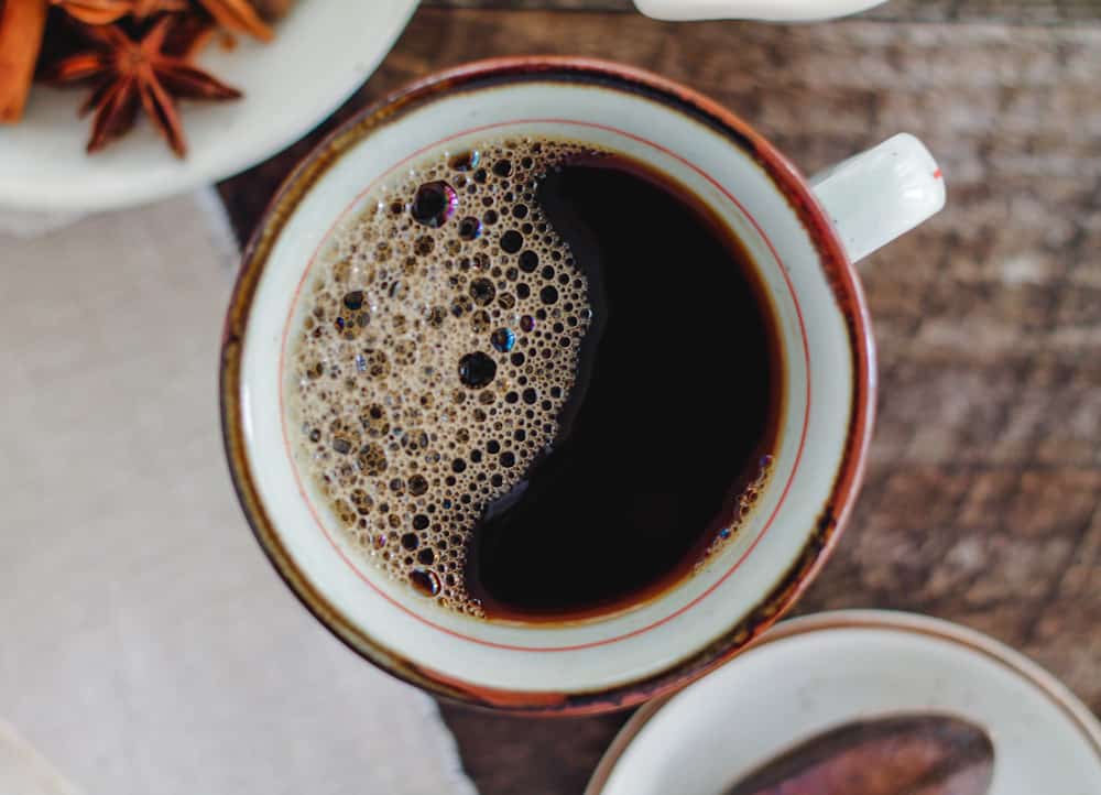 a mug of chai spiced coffee