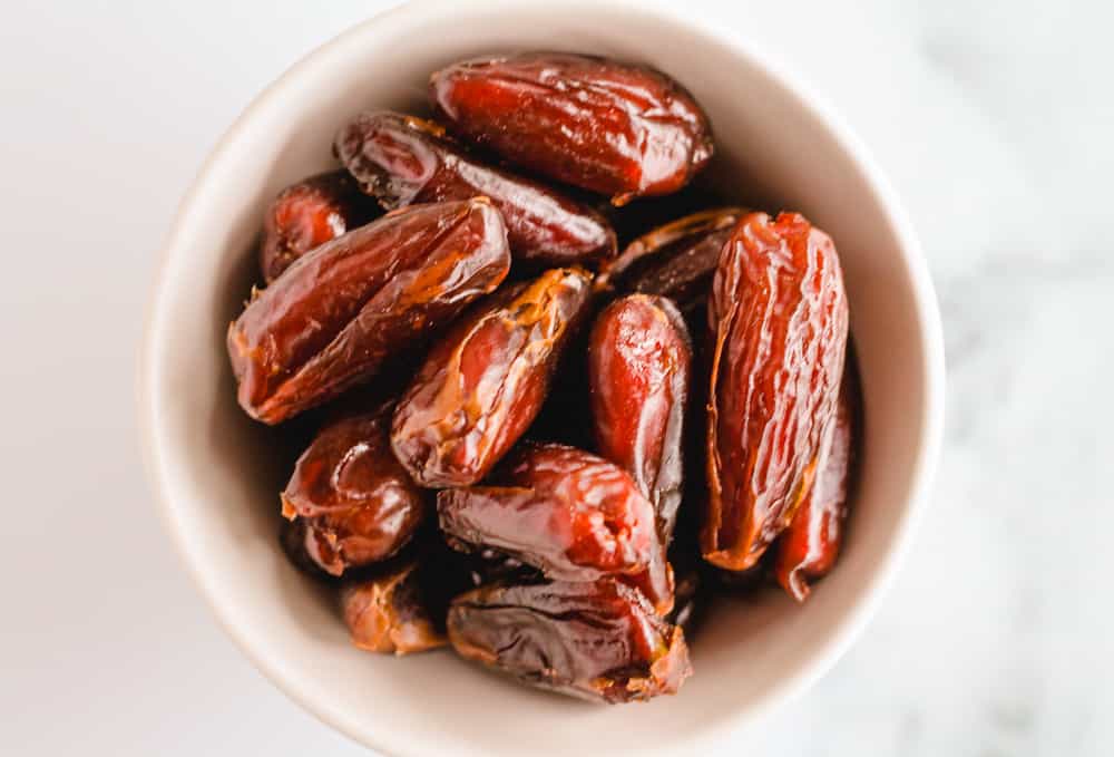 a dish of dates.