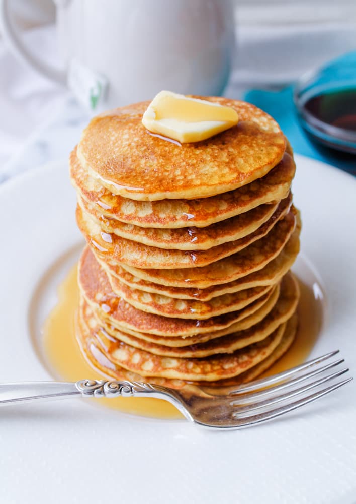 a stack of rice flour pancakes.