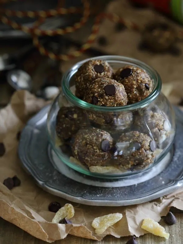 gingerbread bites in a jar.