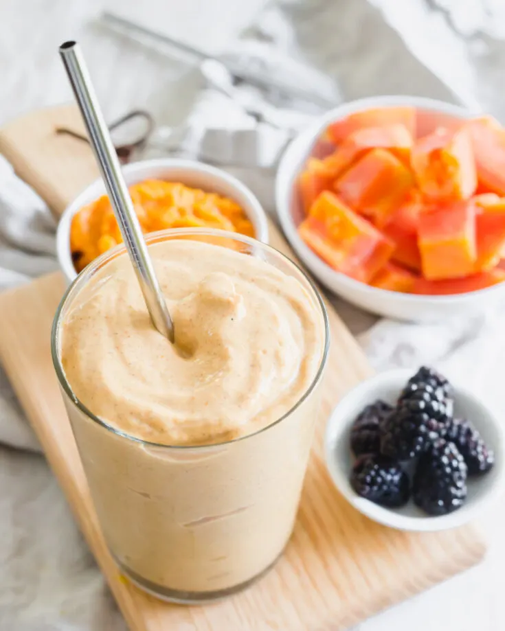 gut healing smoothie in a glass.