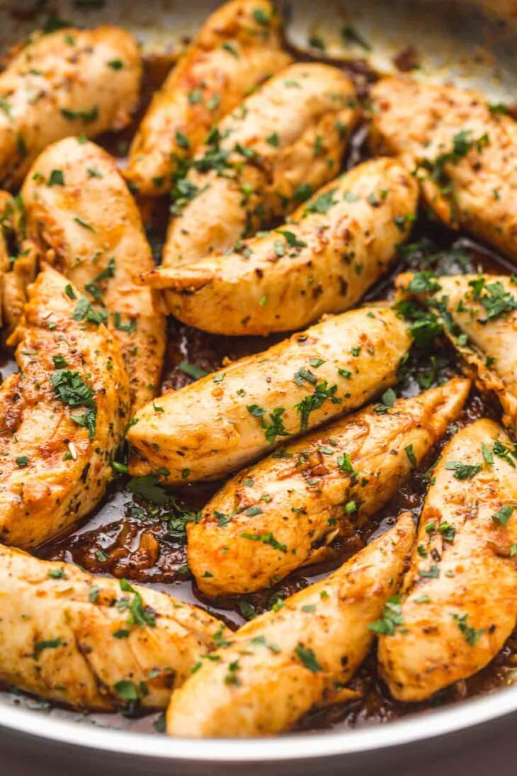 garlic butter chicken tenders.