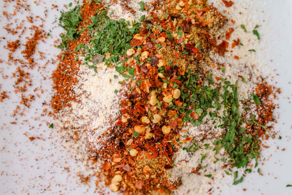 spices used for this recipe on counter.