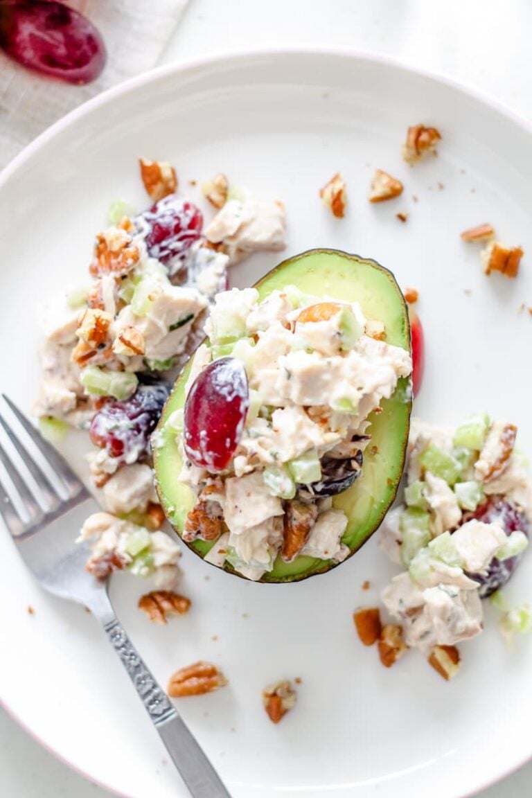 Chicken Avocado Salad with Toasted Pecans – Easy + Healthy