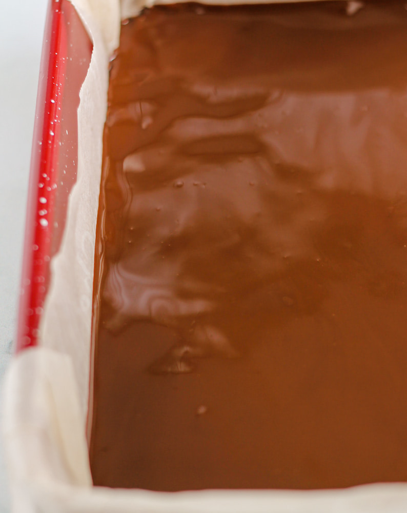 melted chocolate topping.
