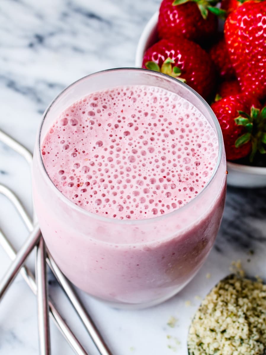 Healthy Strawberry Smoothie - Dairy Free Recipe - The Honour System