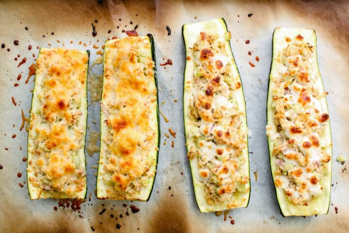 Stuffed Zucchini Boats - Easy + healthy meal recipe