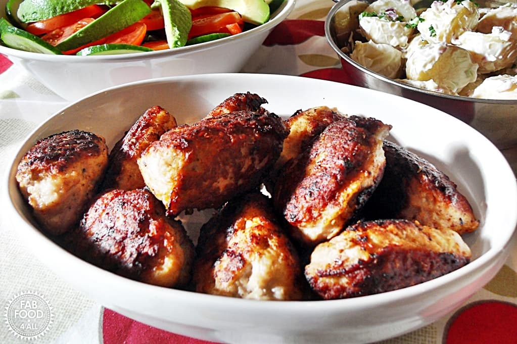 frikadeller in a bowl.