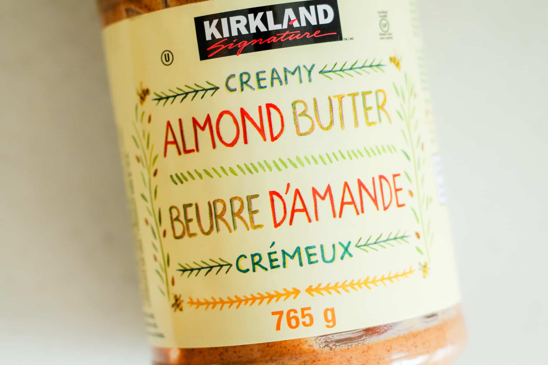 a jar of almond butter.