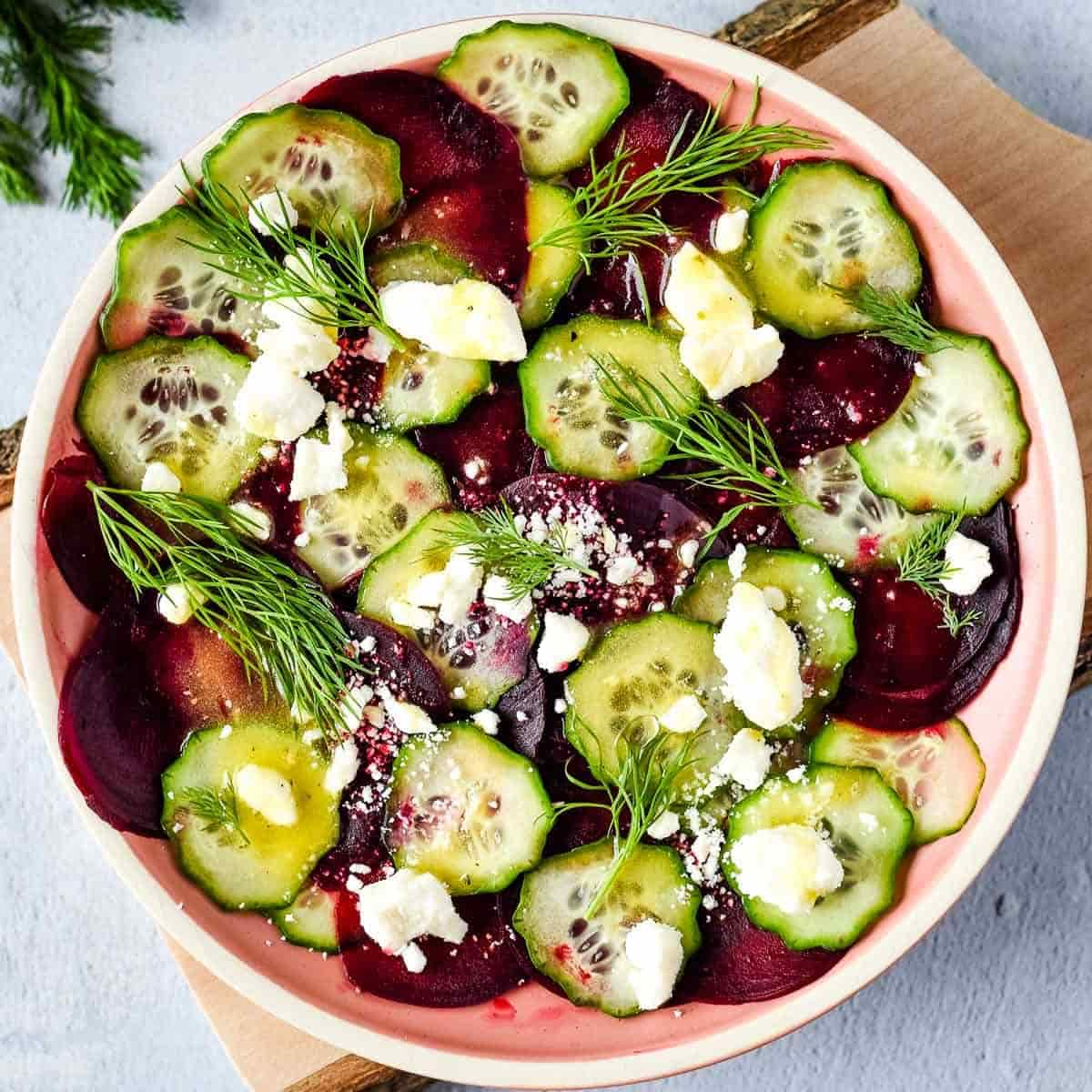 beet cucumber salad.