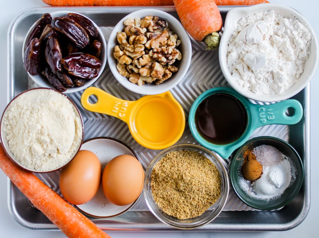 ingredients on a tray.