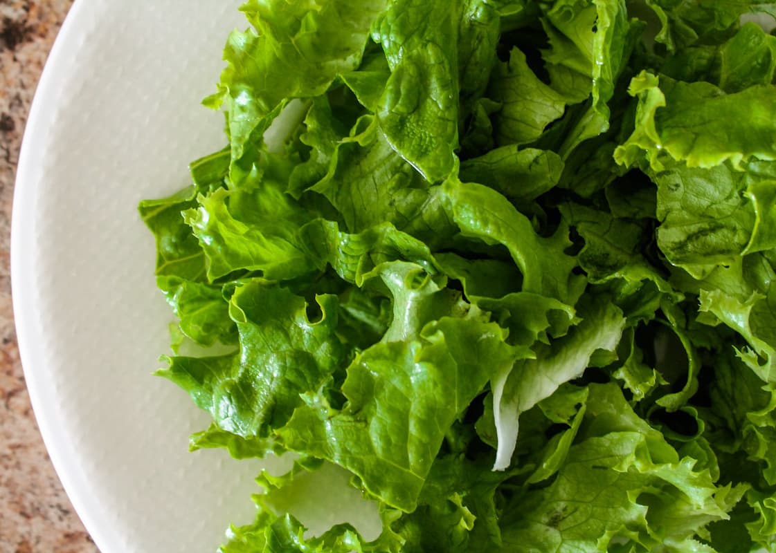 lettuce on a plate.