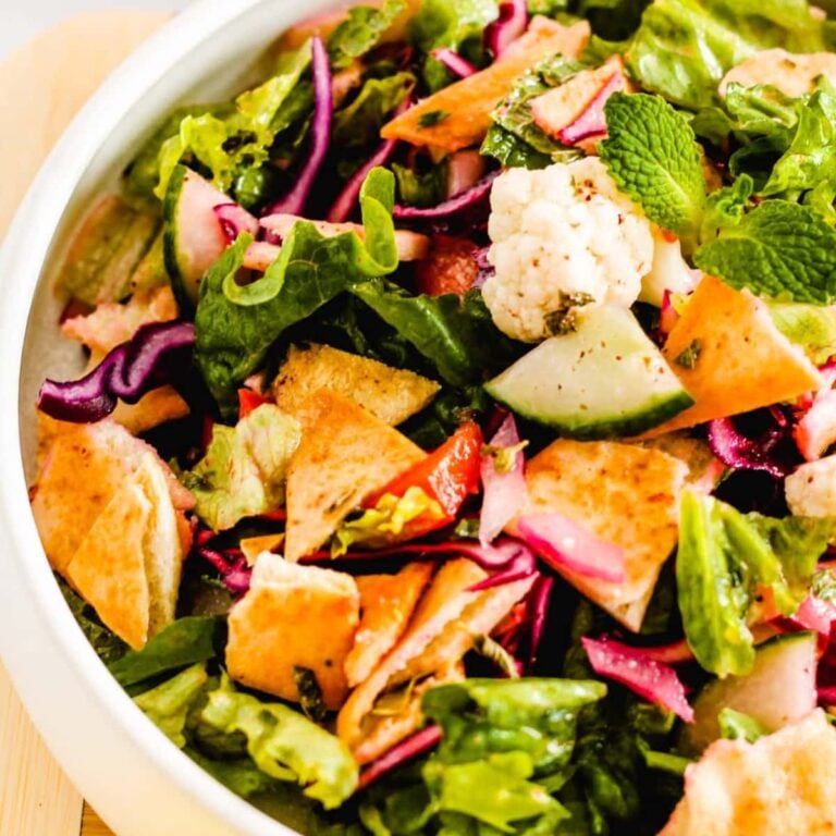Fattoush Salad with Dressing