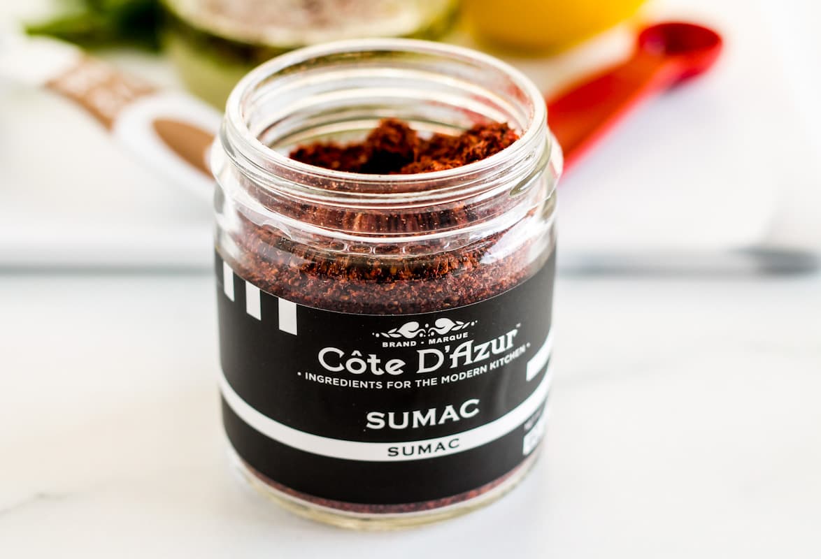 a jar of sumac spice.