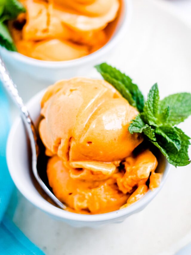 How to Make Peach Sorbet – with no ice cream maker!