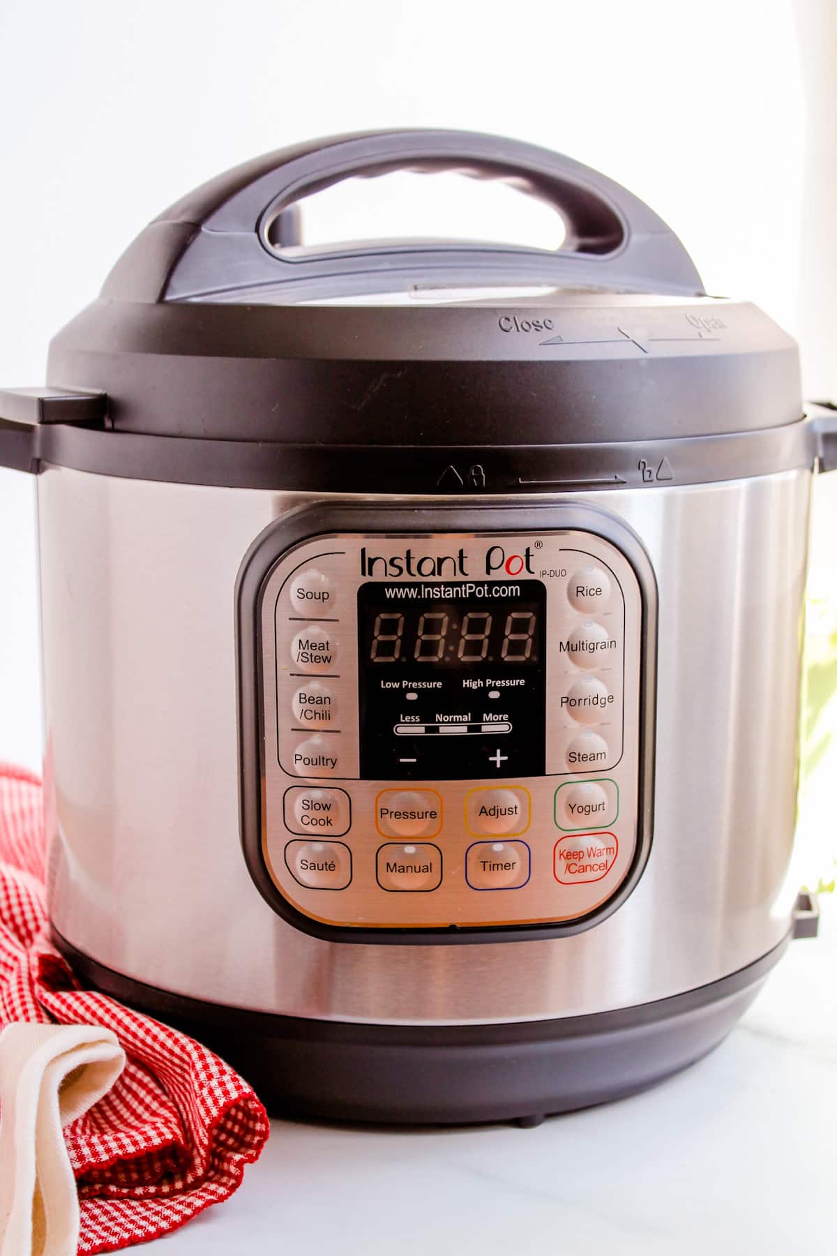 An Instant Pot sitting on a counter.