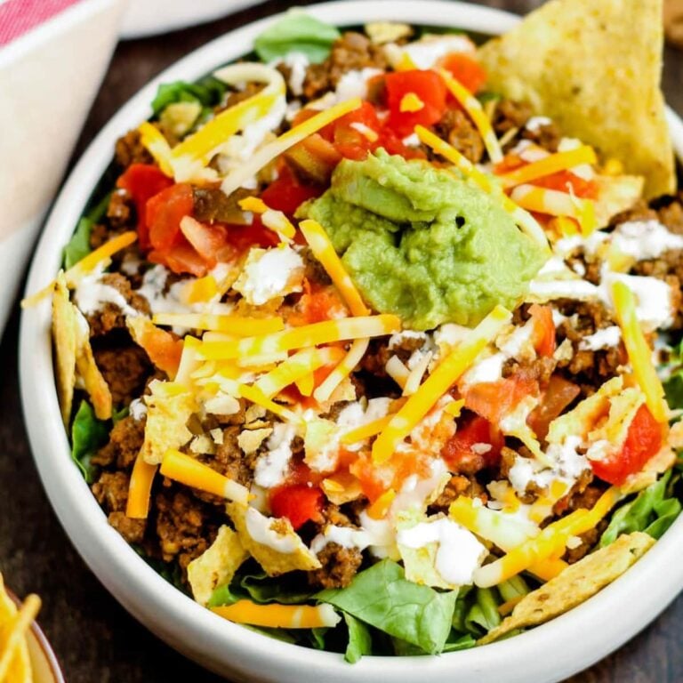 Healthy Taco Salad with Ground Beef