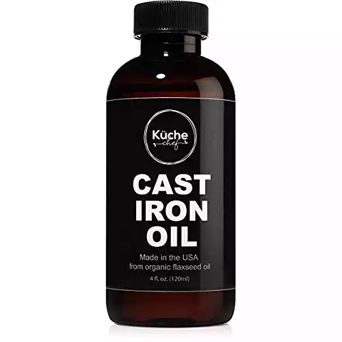 Organic Cast Iron Oil Made from Flaxseed Oil