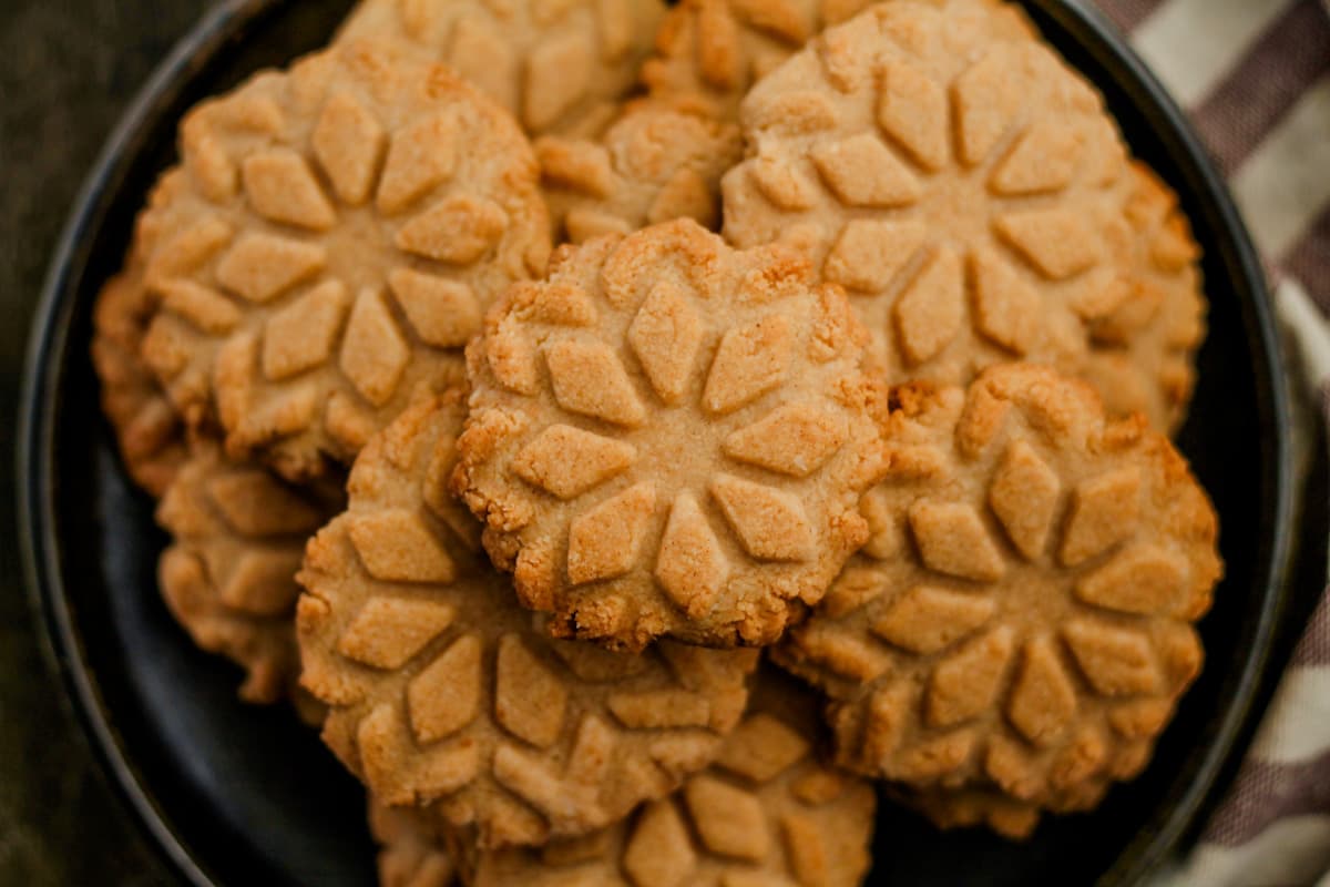 A plate of almond flour ginger cookies.