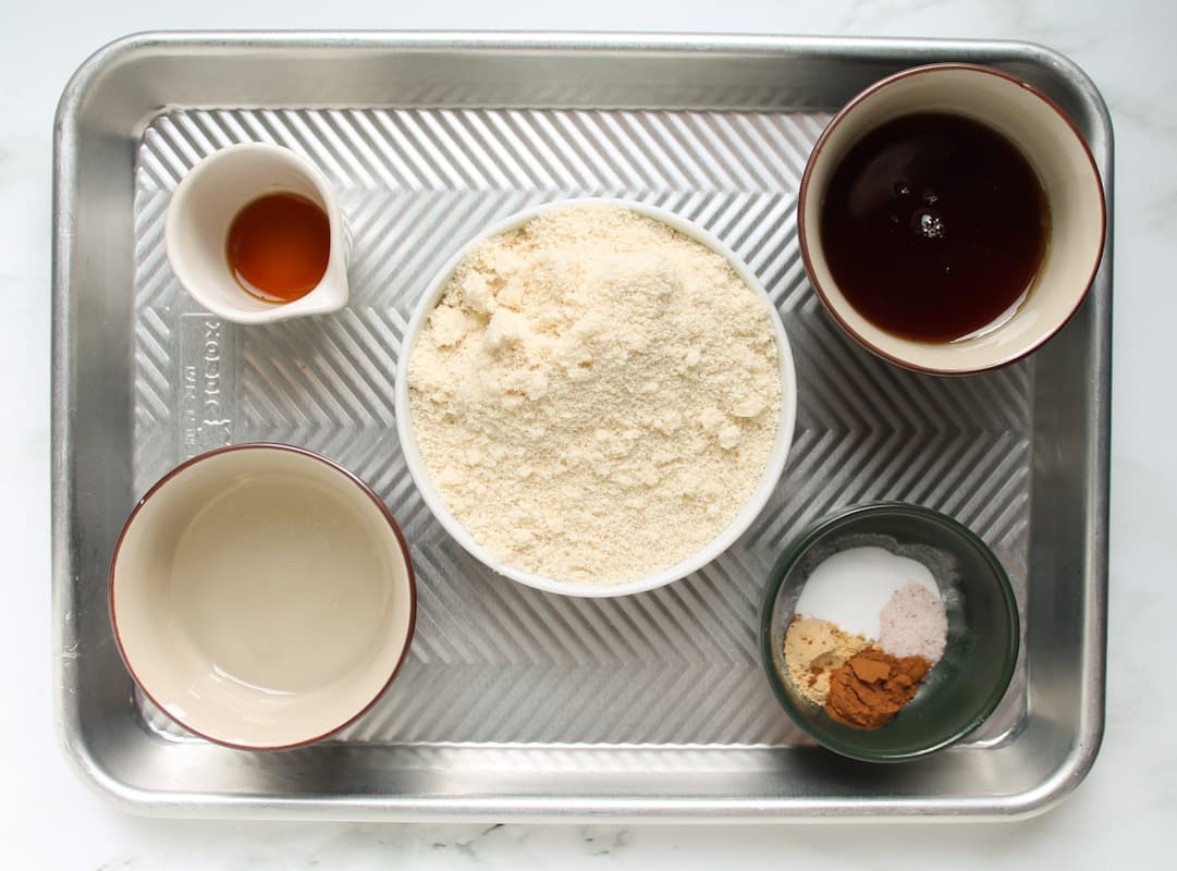 Ingredients on a tray.
