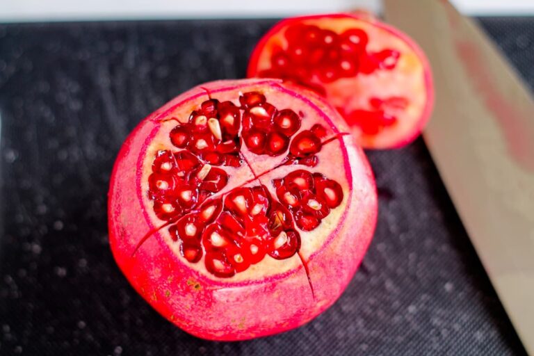 An x sliced across the top of the fruit.