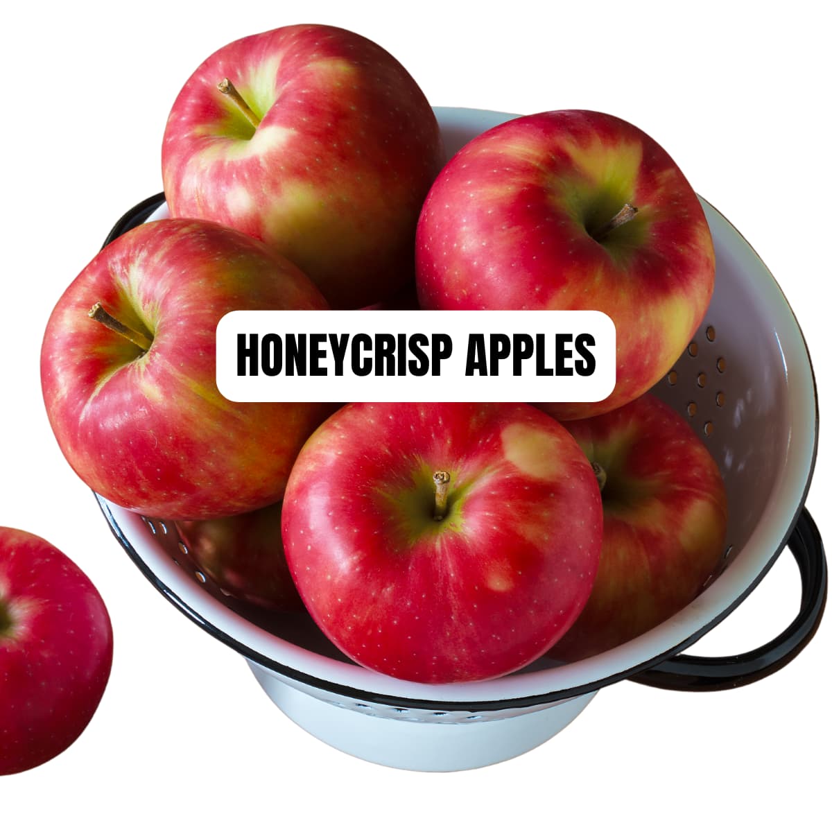 A dish of honeycrisp apples.