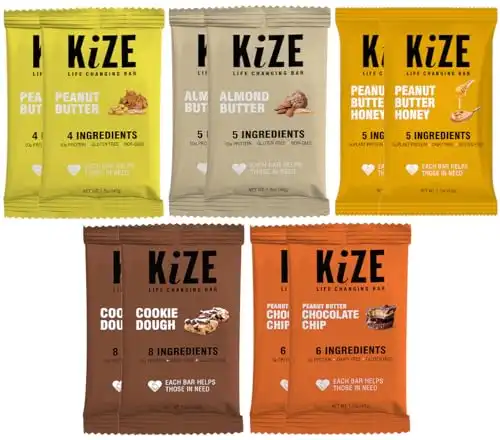 KiZE Energy Bar Best Sellers Variety Pack