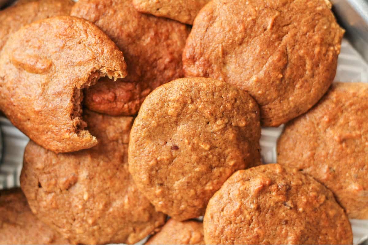 A tray of breakfast cookies.