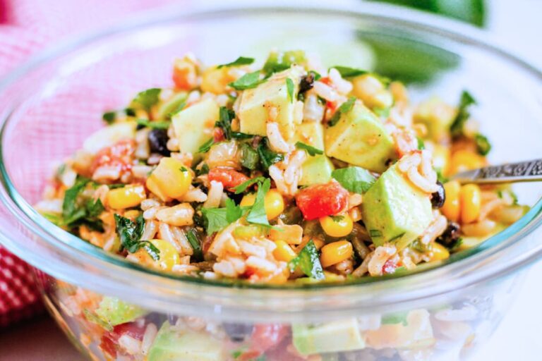 Bowl of cowboy caviar salad.