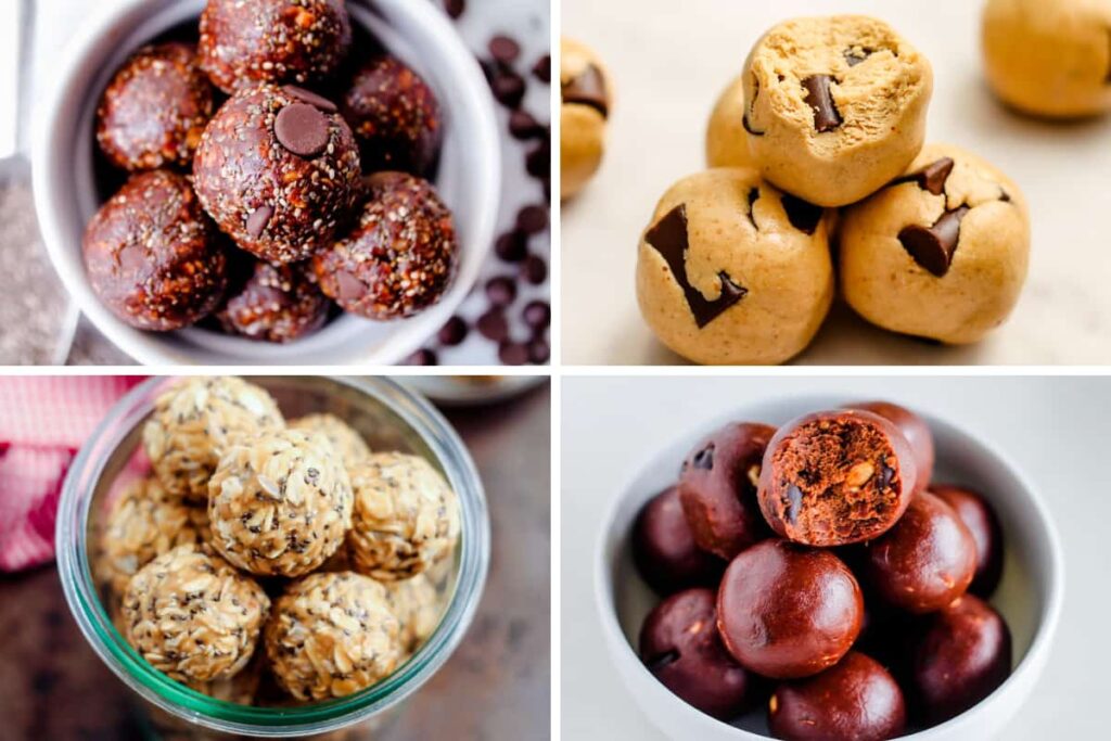 A collage of energy ball images.