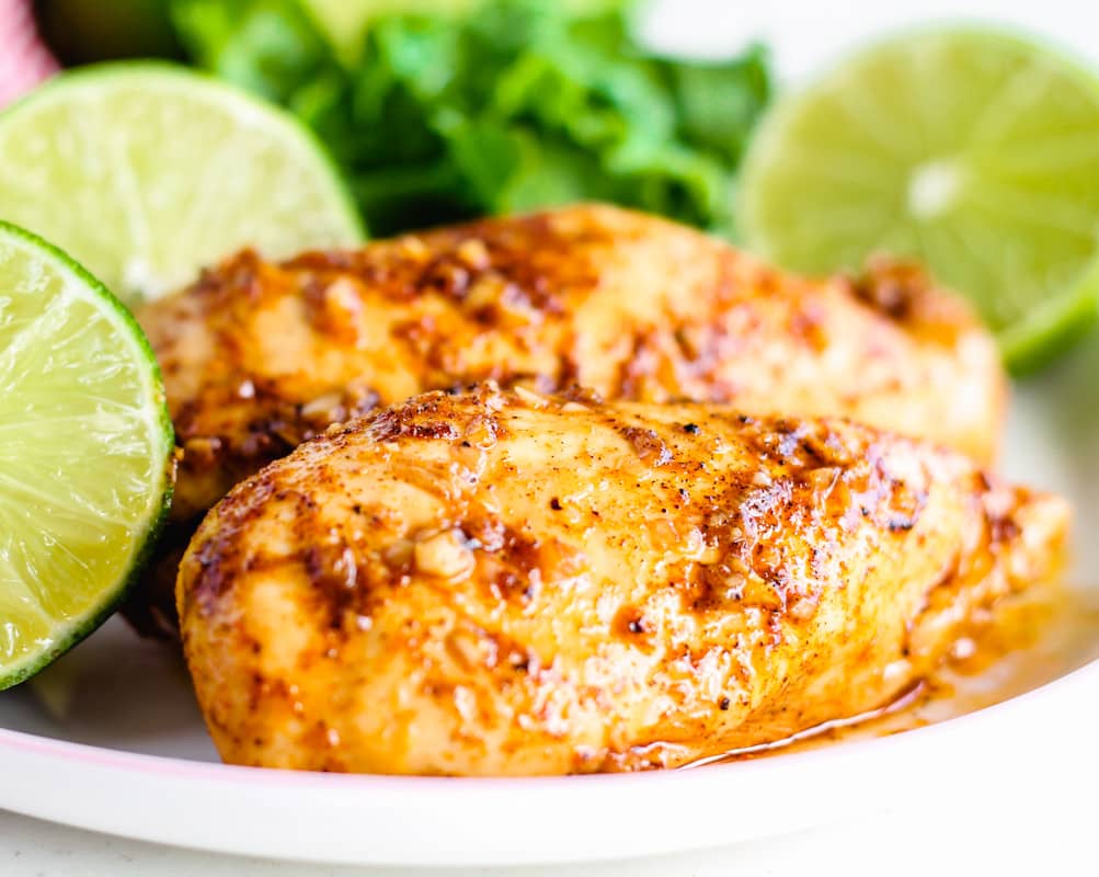 A plate of chili lime chicken marinade.