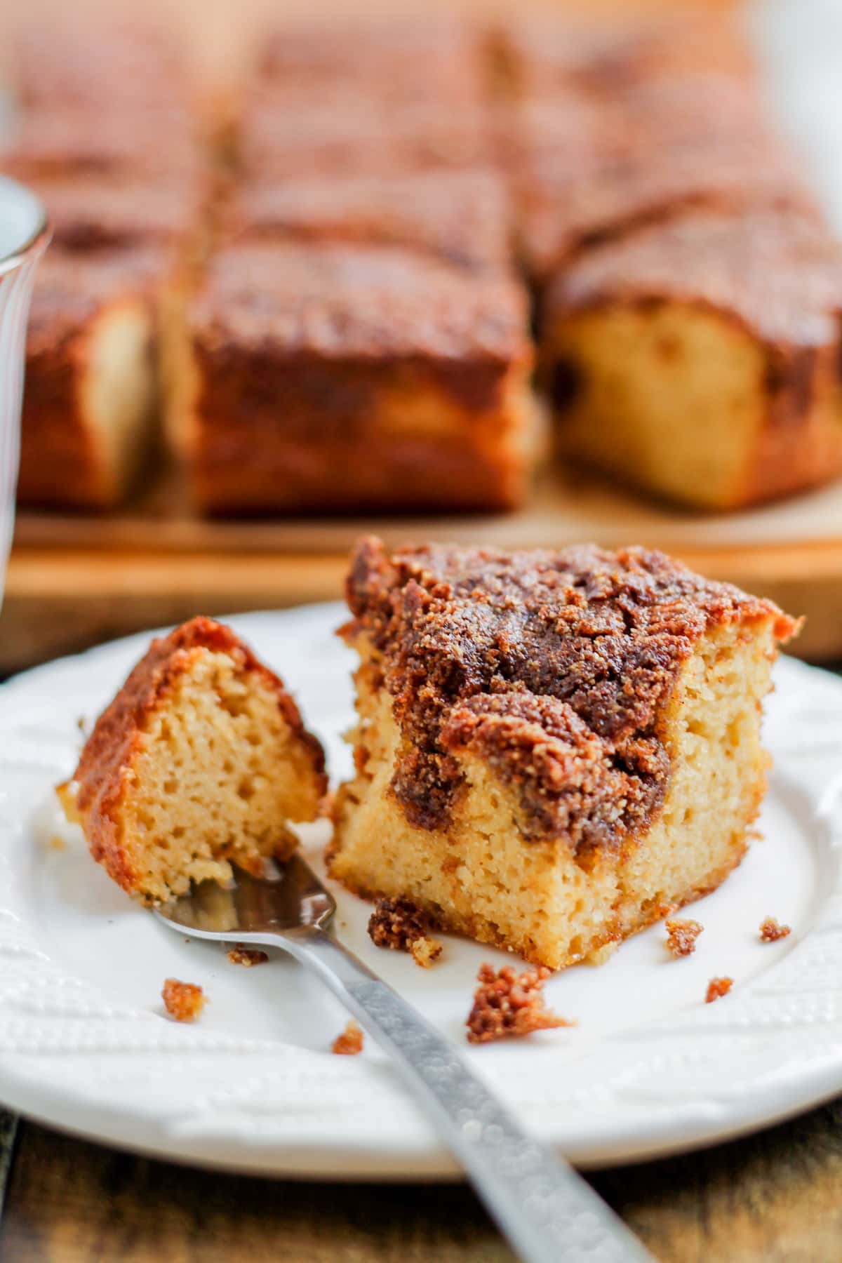 A plate of healthy coffee cake.